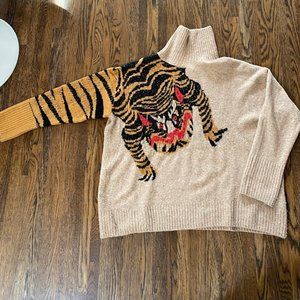 H&M oversized tiger sweater